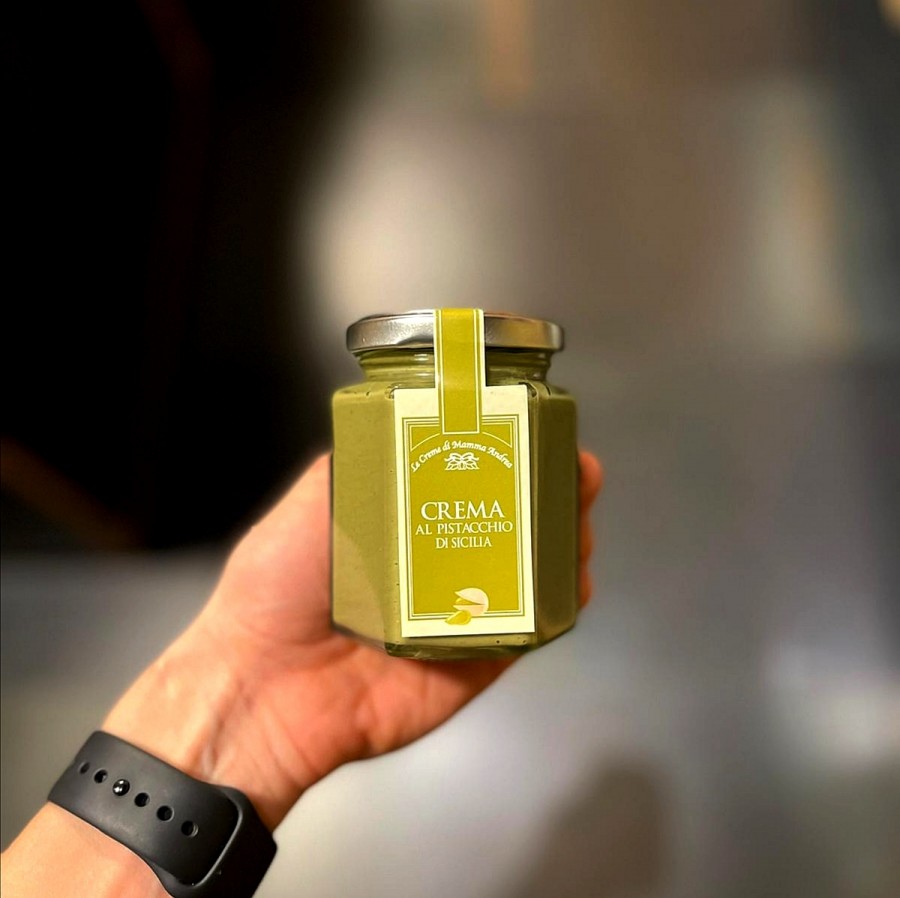 Crema al Pistacchio di Sicilia I peccatucci di Mamma Andrea in Vendita Online - creme spalmabili